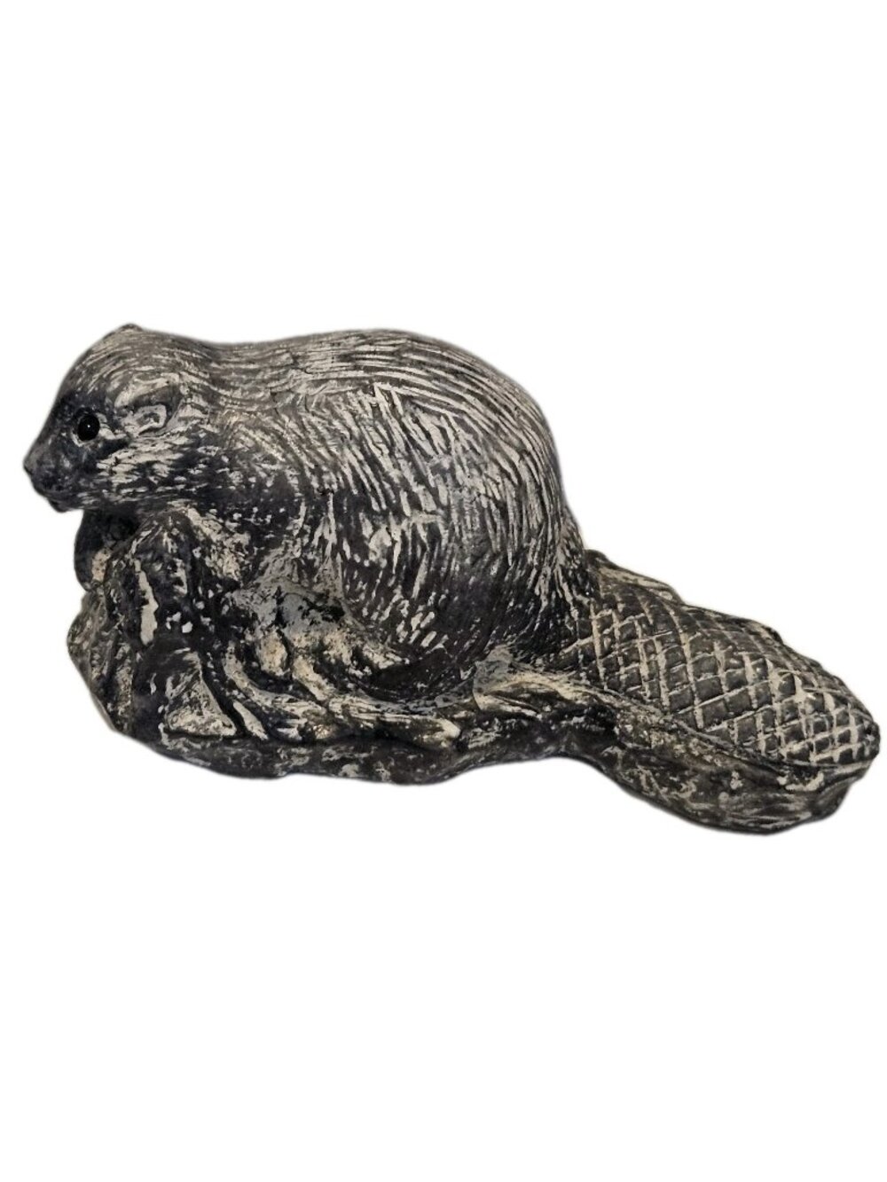 Wolf Original Vintage Beaver Soap Stone Figurine